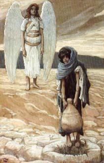 James Tissot Hagar and the Angel in the Desert